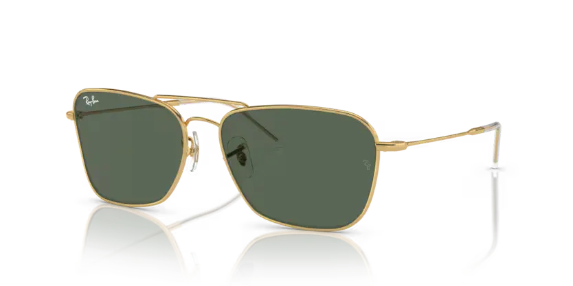 Ray-Ban Caravan Reverse Sunglasses Arista with Dark Green Lens RBR0102S 001/VR
