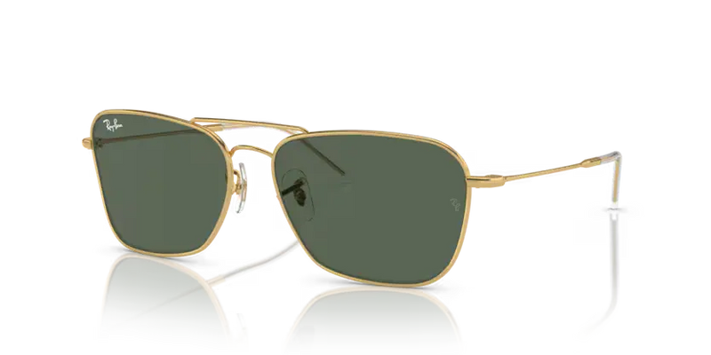 Ray-Ban Caravan Reverse Sunglasses Arista with Dark Green Lens RBR0102S 001/VR