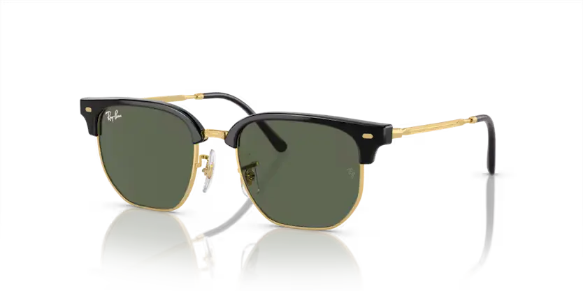 Ray-Ban Sunglasses Junior New Clubmaster Arista Frame Green Lens RJ9116S 100/71