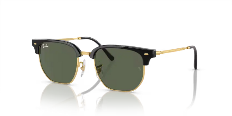 Ray-Ban Sunglasses Junior New Clubmaster Arista Frame Green Lens RJ9116S 100/71