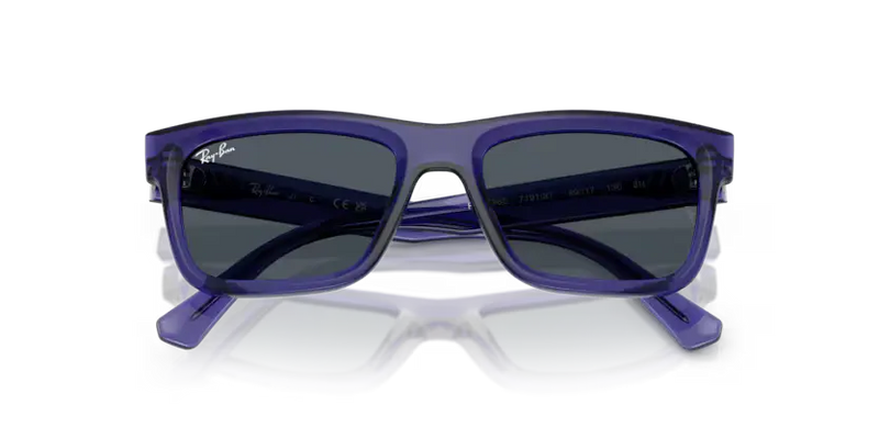 Ray-Ban Sunglasses Junior Transparent Violet Dark Grey Lens RJ9196S 719187