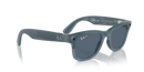 Ray-Ban Meta Wayfarer Sunglasses Jeans Frame Dusty Blue Lens RW4006 67552V50