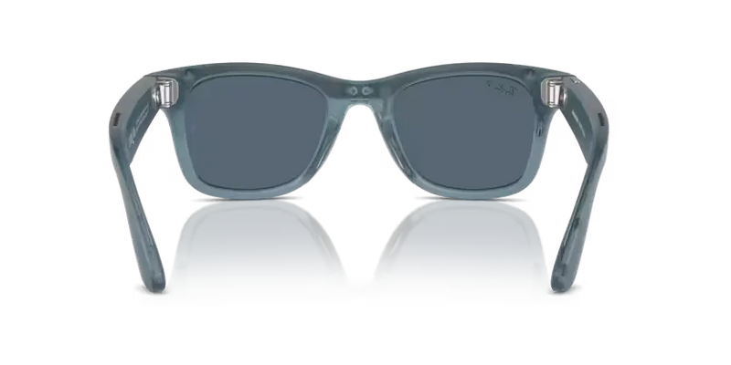 Ray-Ban Meta Wayfarer Sunglasses Jeans Frame Dusty Blue Lens RW4006 67552V50