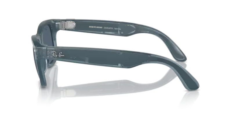 Ray-Ban Meta Wayfarer Sunglasses Jeans Frame Dusty Blue Lens RW4006 67552V50