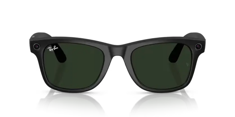 Ray-Ban Meta Wayfarer Sunglasses Black Frame Green Lens RW4008 601S1M53