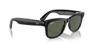 Ray-Ban Meta Wayfarer Sunglasses Black Frame Green Lens RW4008 601/7153