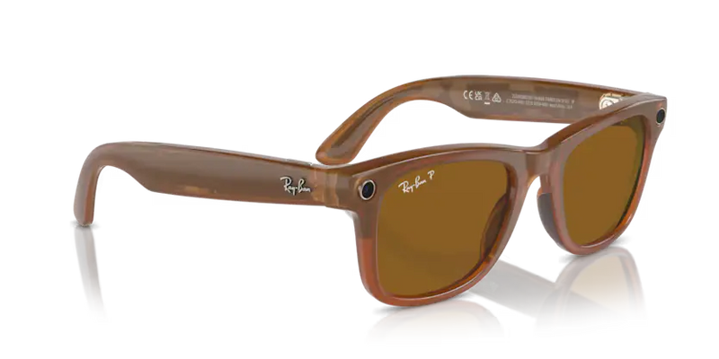 Ray-Ban Meta Wayfarer Sunglasses Caramel Frame Brown Lens RW4008 67068353