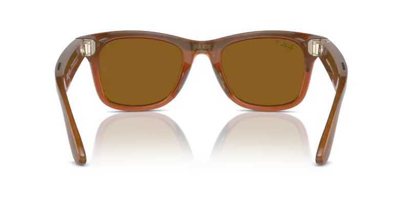 Ray-Ban Meta Wayfarer Sunglasses Caramel Frame Brown Lens RW4008 67068353
