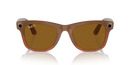 Ray-Ban Meta Wayfarer Sunglasses Caramel Frame Brown Lens RW4008 67068353