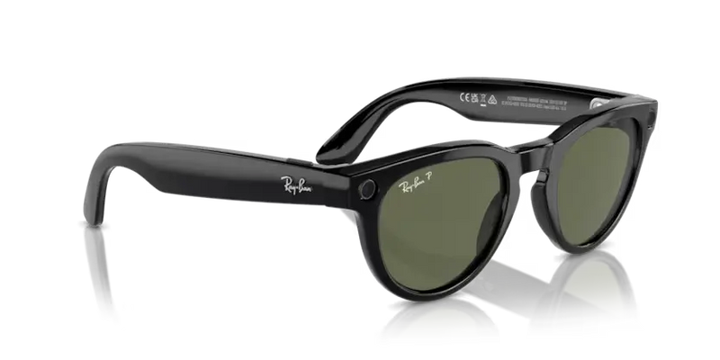 Ray-Ban Meta Headliner Sunglasses Black Frame Green Lens RW4009 601/9A50