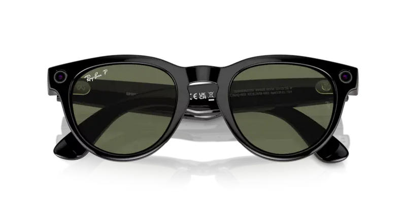 Ray-Ban Meta Headliner Sunglasses Black Frame Green Lens RW4009 601/9A50