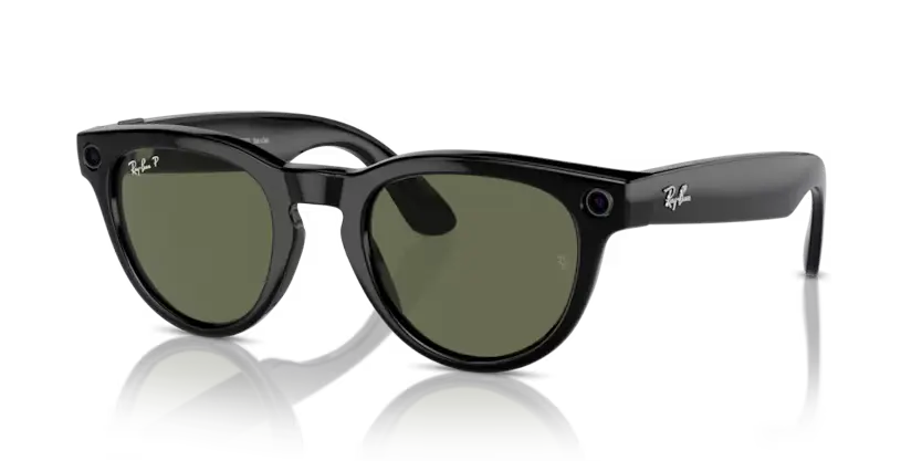 Ray-Ban Meta Headliner Sunglasses Black Frame Green Lens RW4009 601/9A50