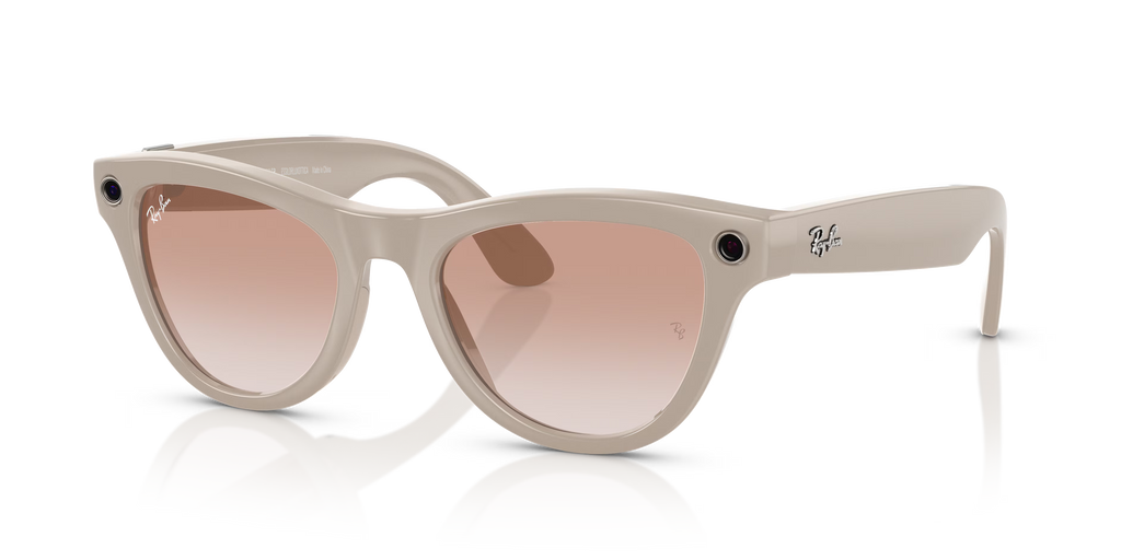 Ray-Ban Meta Skyler Sunglasses Gray Frame Pink Lens RW4010 67001352