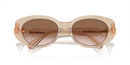 Swarovski Ladies Sunglasses Oval Beige Frame SK6002 103413 Swarovski