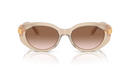 Swarovski Ladies Sunglasses Oval Beige Frame SK6002 103413 Swarovski