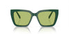 Swarovski Ladies Sunglasses Pillow Green Frame Green Lens SK6013 101730 Swarovski