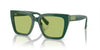 Swarovski Ladies Sunglasses Pillow Green Frame Green Lens SK6013 101730 Swarovski