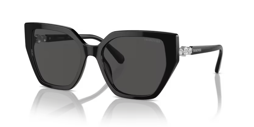 Swarovski Ladies Sunglasses Irregular Black SK6016 100187