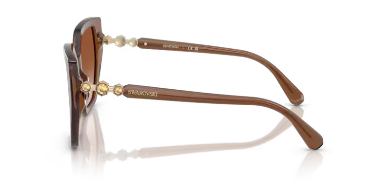 Swarovski Ladies Sunglasses Irregular Brown SK6016 106713