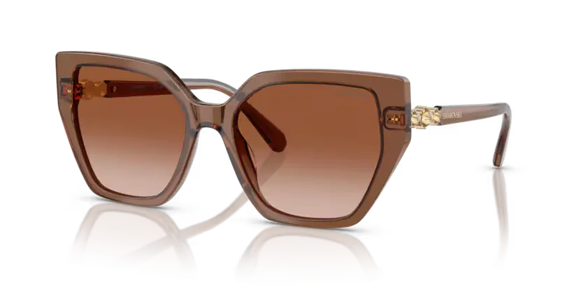 Swarovski Ladies Sunglasses Irregular Brown SK6016 106713