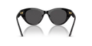 Swarovski Ladies Sunglasses Round Black Frame Dark Grey Lens SK6025 100187