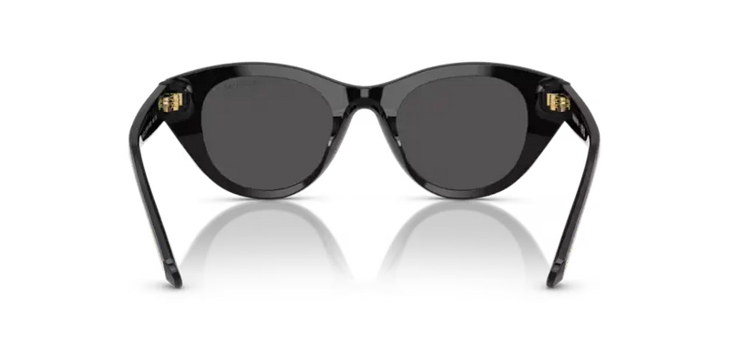 Swarovski Ladies Sunglasses Round Black Frame Dark Grey Lens SK6025 100187