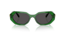 Swarovski Ladies Sunglasses Irregular Green Frame Grey Lens SK6028 106487