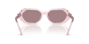 Swarovski Ladies Sunglasses Irregular Pink Frame Purple Lens SK6028 30017N