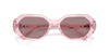 Swarovski Ladies Sunglasses Irregular Pink Frame Purple Lens SK6028 30017N Swarovski