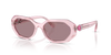 Swarovski Ladies Sunglasses Irregular Pink Frame Purple Lens SK6028 30017N Swarovski