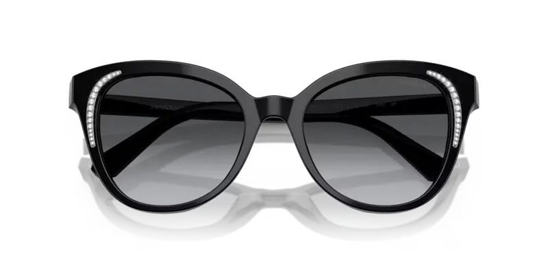 Swarovski Ladies Sunglasses Butterfly Black Frame Grey Lens SK6031 1001T3