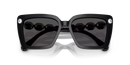 Swarovski Ladies Sunglasses Square Black Frame Grey Lens SK6032 100187 Swarovski