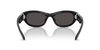Swarovski Ladies Sunglasses Pillow Black Frame Dark Grey Lens SK6036U 103887 Swarovski
