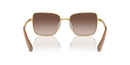 Swarovski Ladies Sunglasses Round Gold Frame Brown Lens SK7015 400713