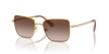 Swarovski Ladies Sunglasses Round Gold Frame Brown Lens SK7015 400713 Swarovski