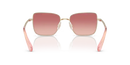 Swarovski Ladies Sunglasses Round Pale Gold Frame Pink Lens SK7015 4013A5