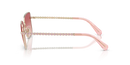 Swarovski Ladies Sunglasses Round Pale Gold Frame Pink Lens SK7015 4013A5