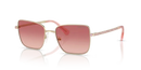 Swarovski Ladies Sunglasses Round Pale Gold Frame Pink Lens SK7015 4013A5