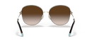 Tiffany & Co. Ladies Sunglasses Round Gold Frame Brown Lens TF3082 60213B