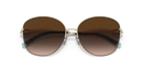Tiffany & Co. Ladies Sunglasses Round Gold Frame Brown Lens TF3082 60213B