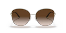 Tiffany & Co. Ladies Sunglasses Round Gold Frame Brown Lens TF3082 60213B
