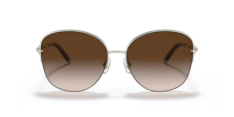 Tiffany & Co. Ladies Sunglasses Round Gold Frame Brown Lens TF3082 60213B