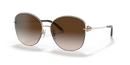 Tiffany & Co. Ladies Sunglasses Round Gold Frame Brown Lens TF3082 60213B