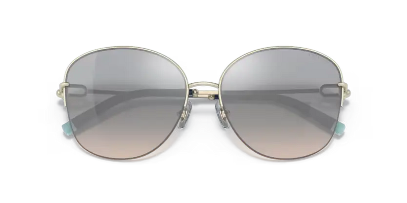 Tiffany & Co. Ladies Sunglasses Gold Frame Blue Lens TF3082 61691U
