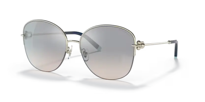Tiffany & Co. Ladies Sunglasses Gold Frame Blue Lens TF3082 61691U