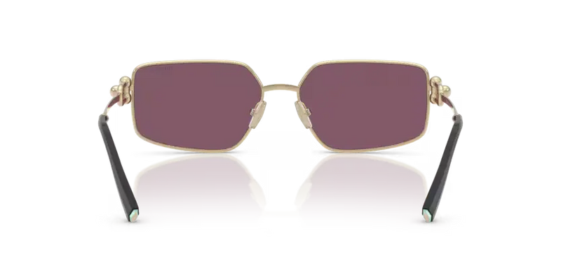 Tiffany & Co. Sunglasses Rectangle Gold Frame Violet Lens TF3111 6194AK