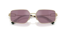 Tiffany & Co. Sunglasses Rectangle Gold Frame Violet Lens TF3111 6194AK