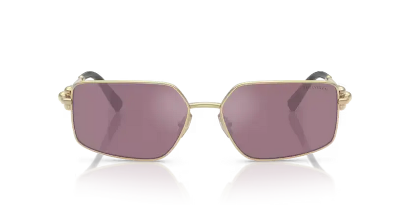 Tiffany & Co. Sunglasses Rectangle Gold Frame Violet Lens TF3111 6194AK