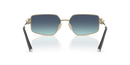 Tiffany & Co. Sunglasses Rectangle Gold Frame Blue Lens TF3111 62029S