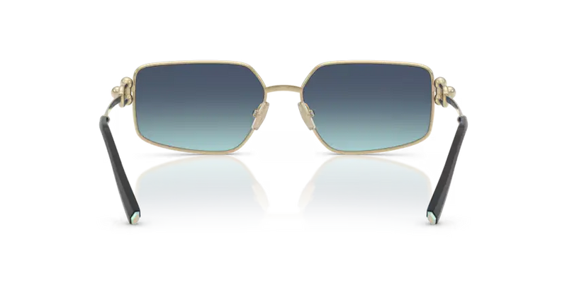 Tiffany & Co. Sunglasses Rectangle Gold Frame Blue Lens TF3111 62029S